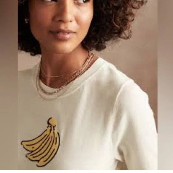 Banana Republic Intarsia Banana Sweater NWT! Size Large - Picture 1 of 5